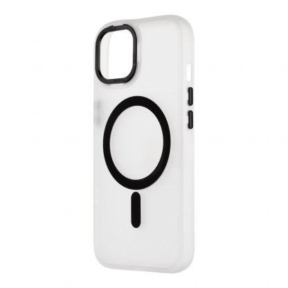 OBALME Misty Keeper MagSafe Case - хибриден удароустойчив кейс с MagSafe за iPhone 15 (черен-прозрачен)