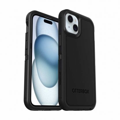 Otterbox Defender XT Case - хибриден удароустойчив кейс с MagSafe за iPhone 15 Plus (черен)